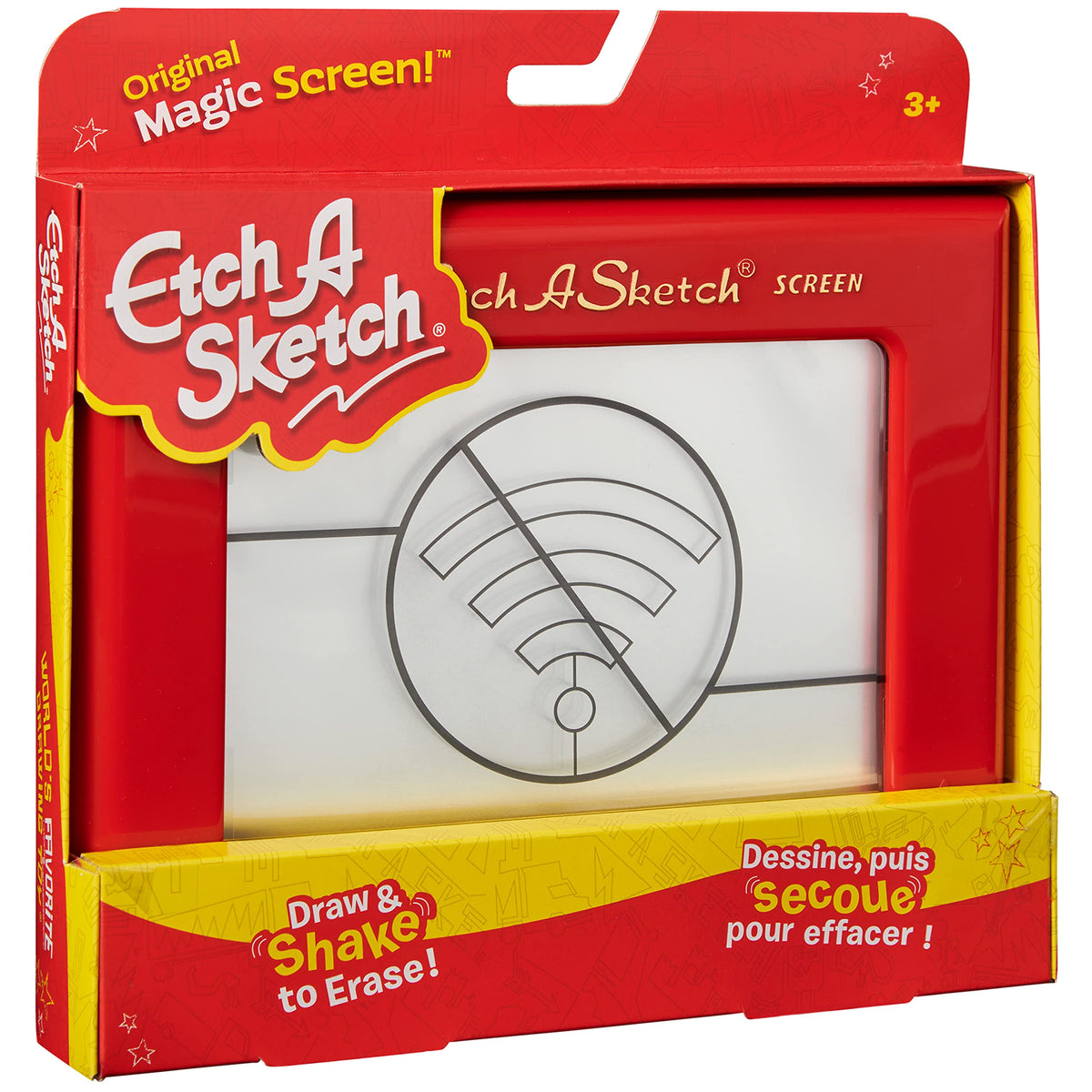 Etch A Sketch Classic Red portable doodling toy for travel.