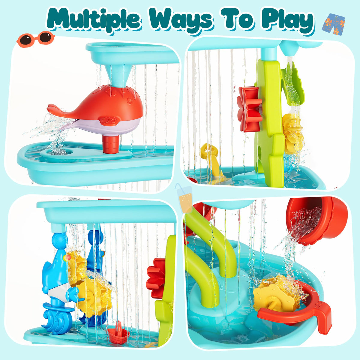 Eterfun 4-Tier Table sand play on the lower tier for creative sculptures.