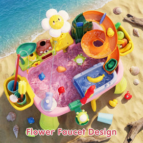 Eterfun rotating spray shower provides gentle rainfall during play.