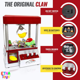 Etna electronic arcade claw machine side panel showing durable construction.