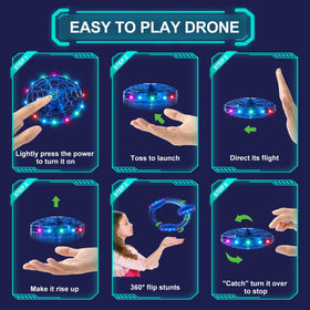 ETPlanet UFO drone with bright LED lights for visual play