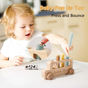 Etucdose colorful puppet pop-ups on a wooden toy