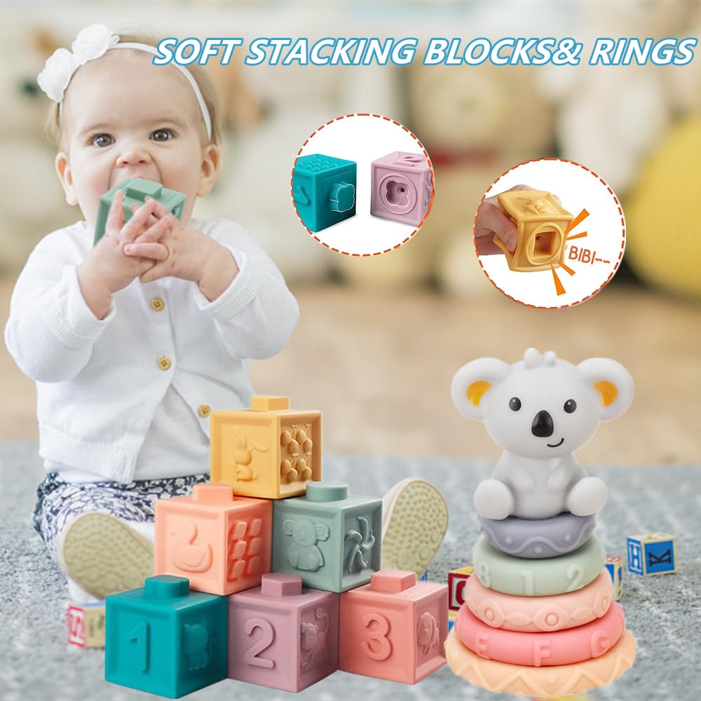 Etyat Montessori silicone teether with safe textures for teething.