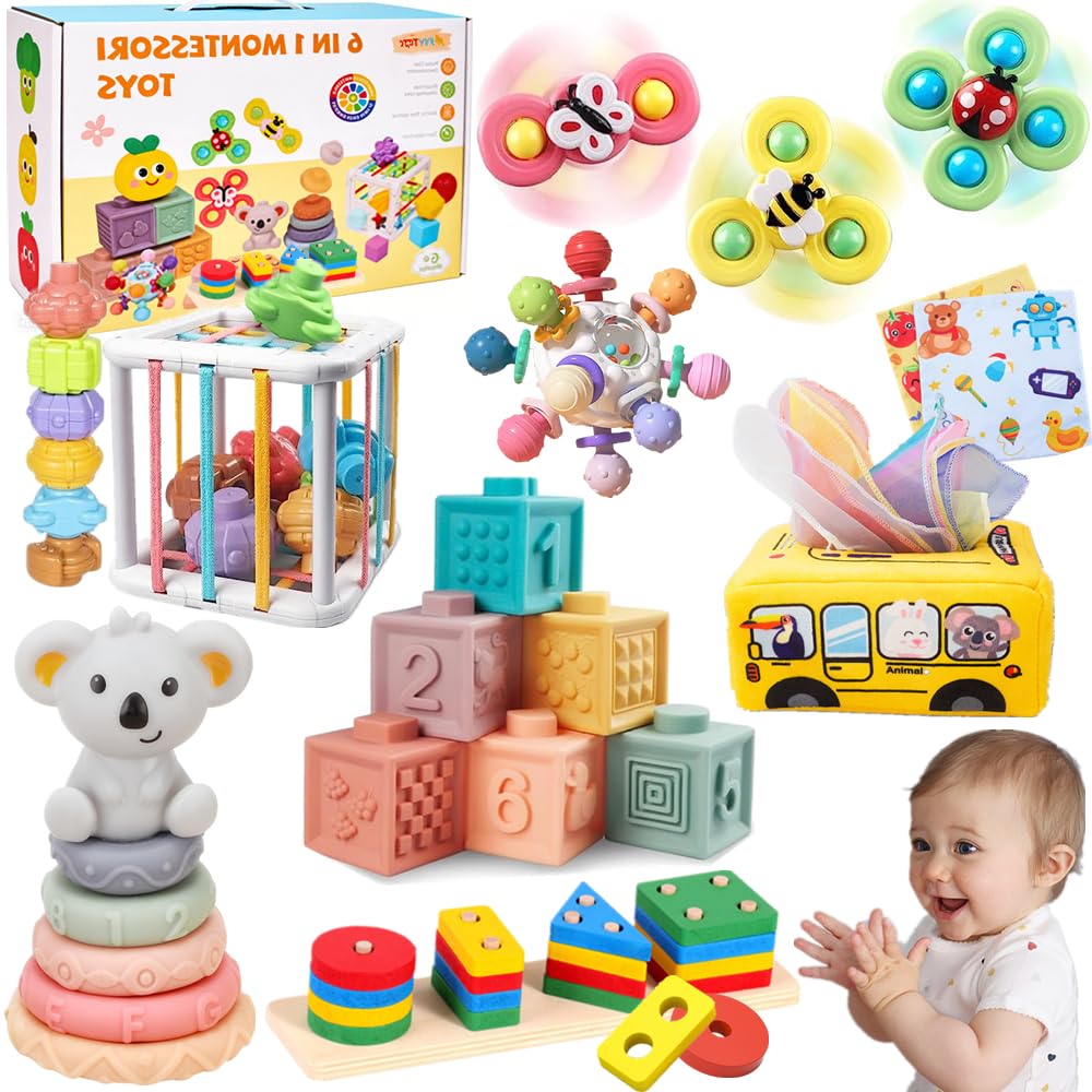 Etyat Montessori blocks stacking for color and shape recognition.