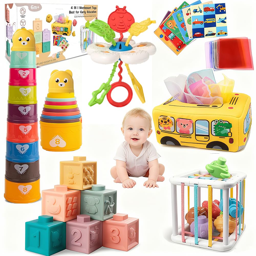 Etyat pull-string silicone toy promotes fine motor skills and tactile exploration.