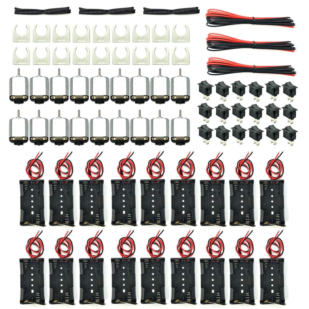 EUDAX DC motors kit box packaging for quick setup