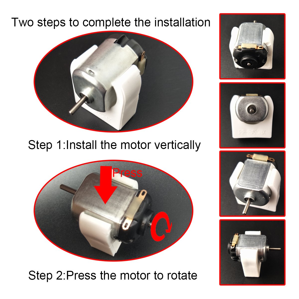 EUDAX motor mounting bracket illustrates easy mounting for compact machines
