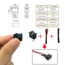EUDAX rocker switches included for simple on/off control in projects