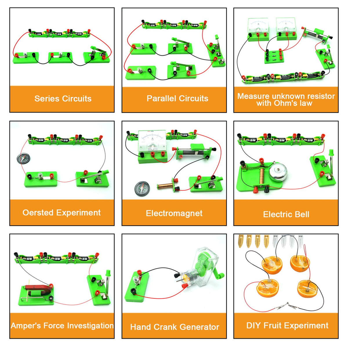 EUDAX series circuits assembly visual for practical circuit building.