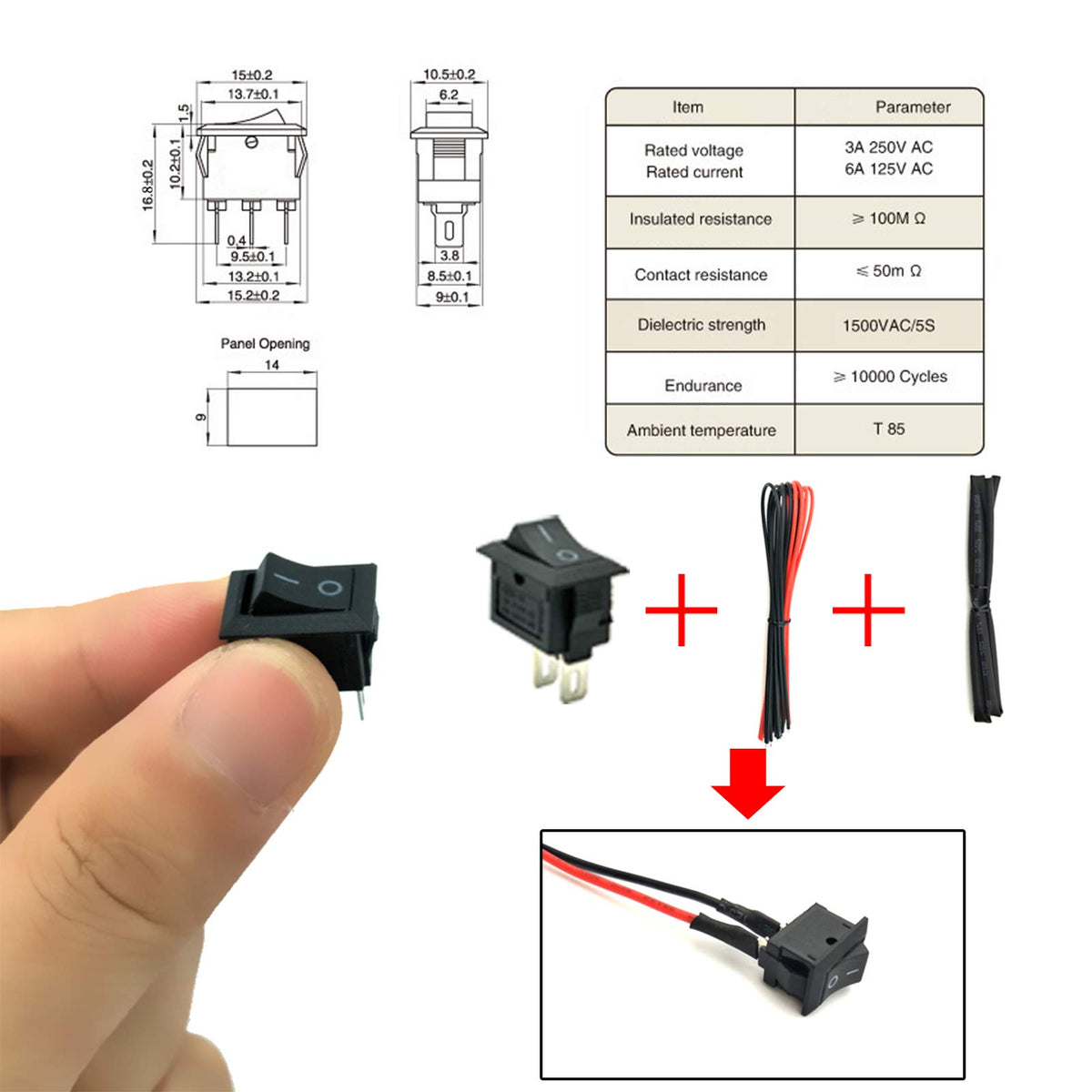 EUDAX 25 cm wiring harness helps neat wiring
