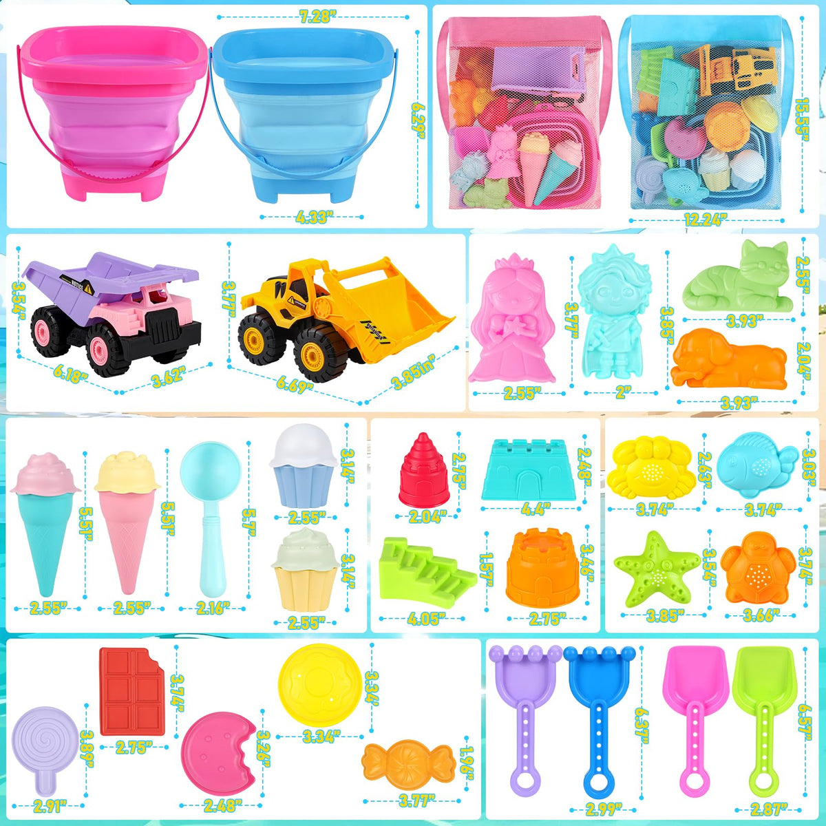 EULRGAUS princess and prince sand molds for castle scenes