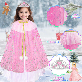 EULRGAUS mermaid cape adding whimsy to dress-up stories