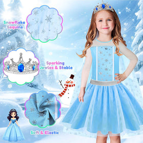 EULRGAUS pink cape with crown for magical pretend play