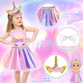 EULRGAUS dress-up set complete showing top, skirt, and hairband ready to wear.