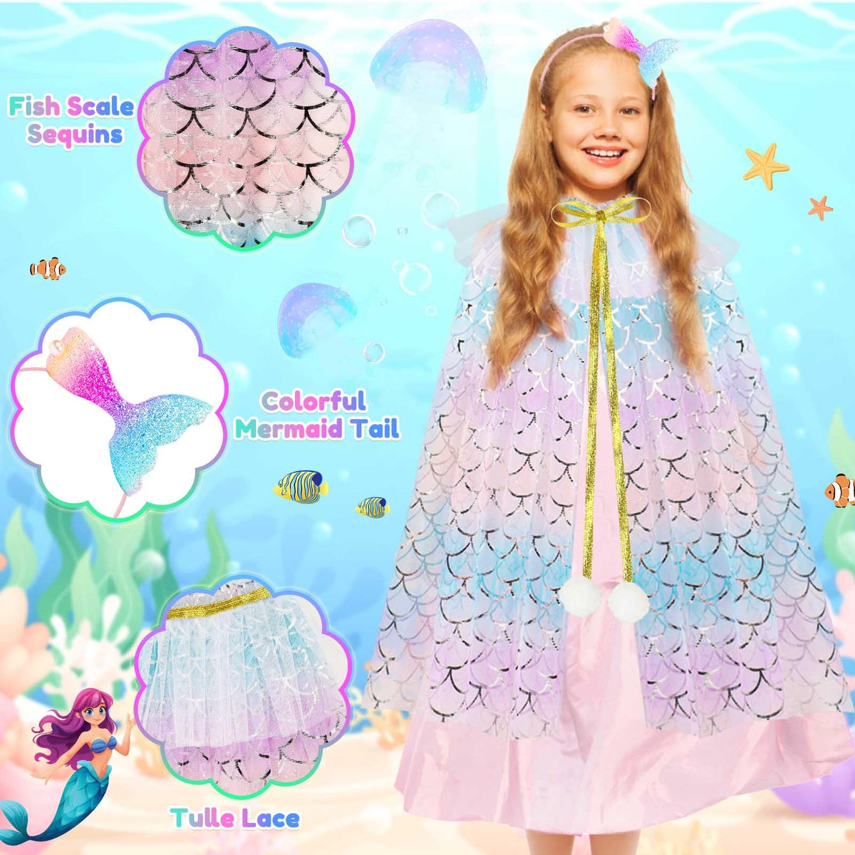 EULRGAUS headbands set completes princess looks for kids