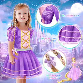 EULRGAUS Blue princess dress with hairband sparking magical adventures and confident twirls.