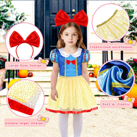 EULRGAUS princess dress blue, elegant and comfortable for long dress-up