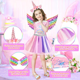EULRGAUS purple princess dress with matching headband for themed adventures