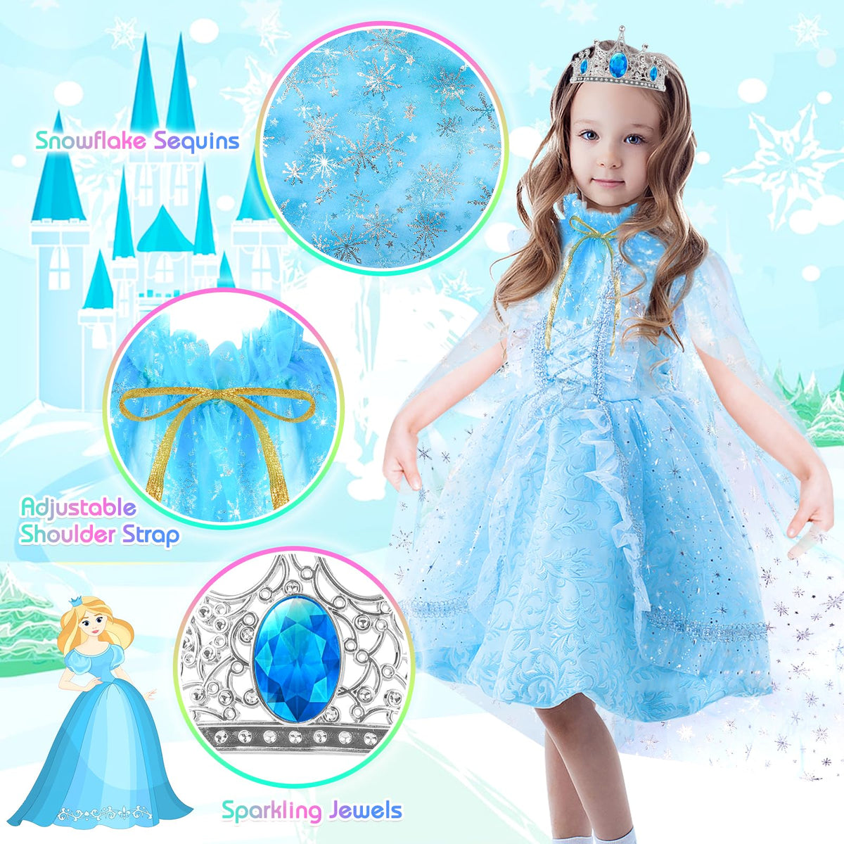 EULRGAUS princess hairband sparkly accessory for coordinated royal looks.