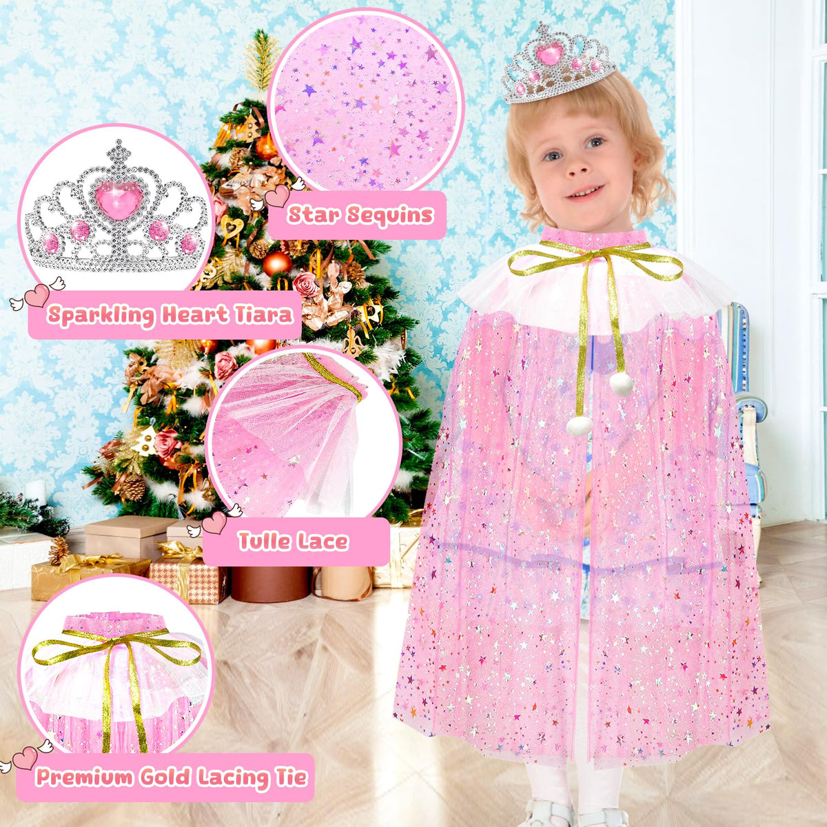 EULRGAUS rainbow wings enhance pretend play and photo moments