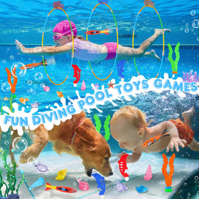 EULRGAUS seaweed and dolphin pieces add decorative play.