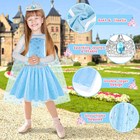 EULRGAUS unicorn princess dress with magical cape for imaginative stories