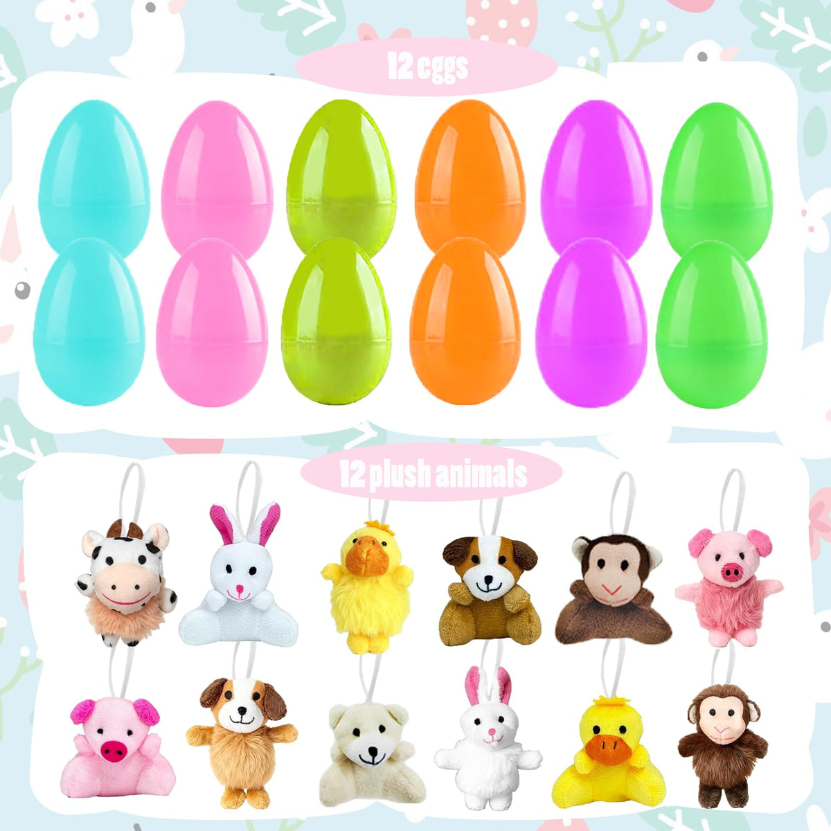 euoloar tiny plush animals 2.5-3 inches for play and display