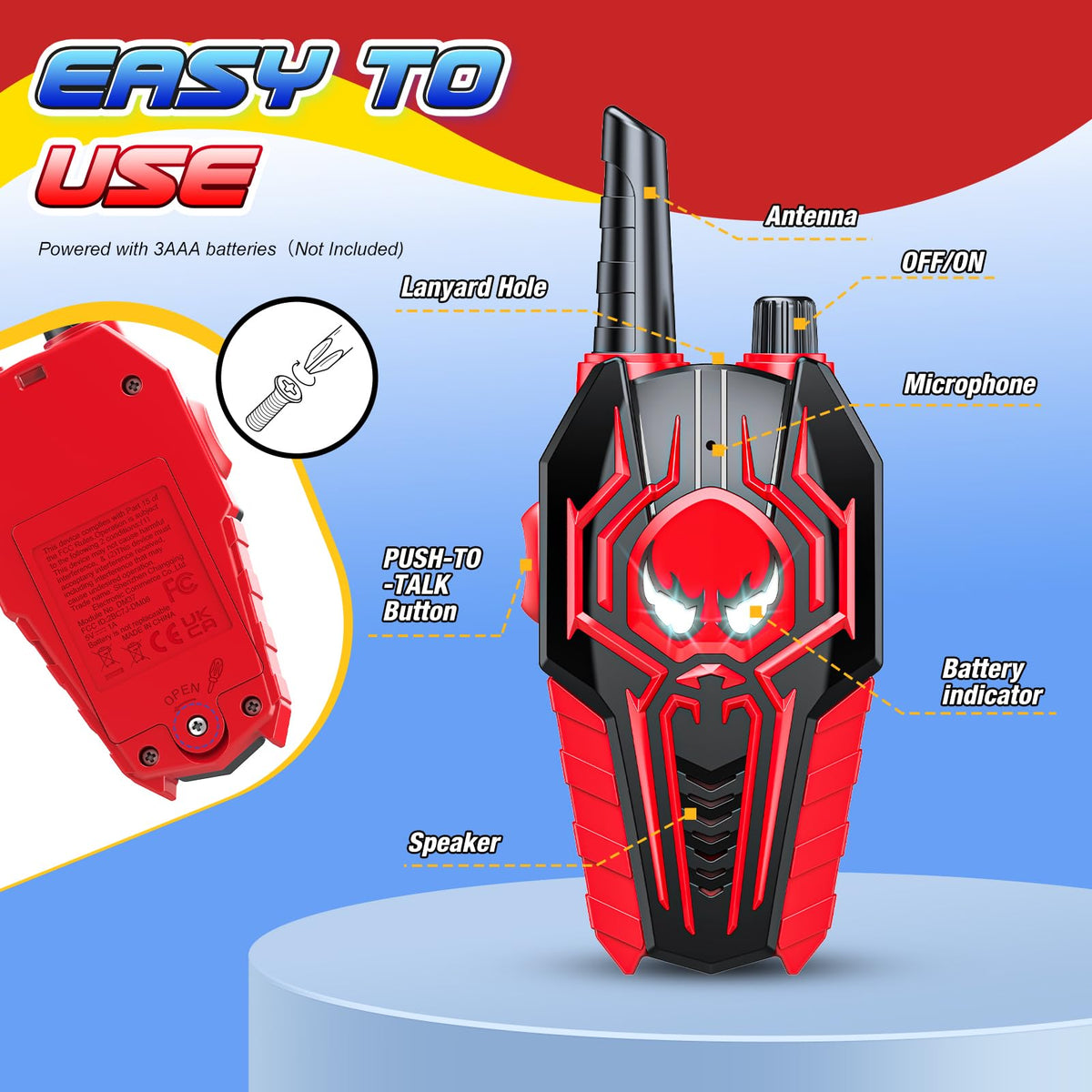 Evassal durable ABS-material construction withstands everyday play.