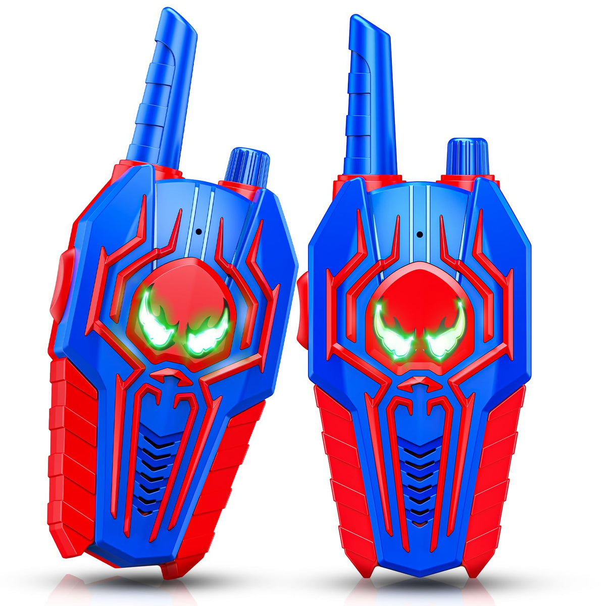 Evassal kids walkie talkies front view highlighting compact, kid-friendly design for small hands.