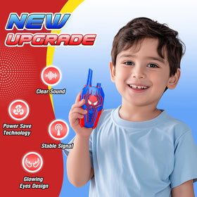 Evassal walkie talkies handheld ergonomic design fits kids comfortably during play.