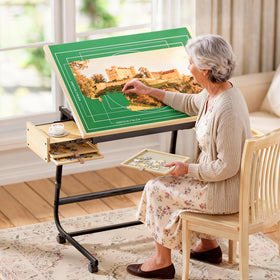 Evawoo puzzle table cover protects your finished puzzle from dust and spills.