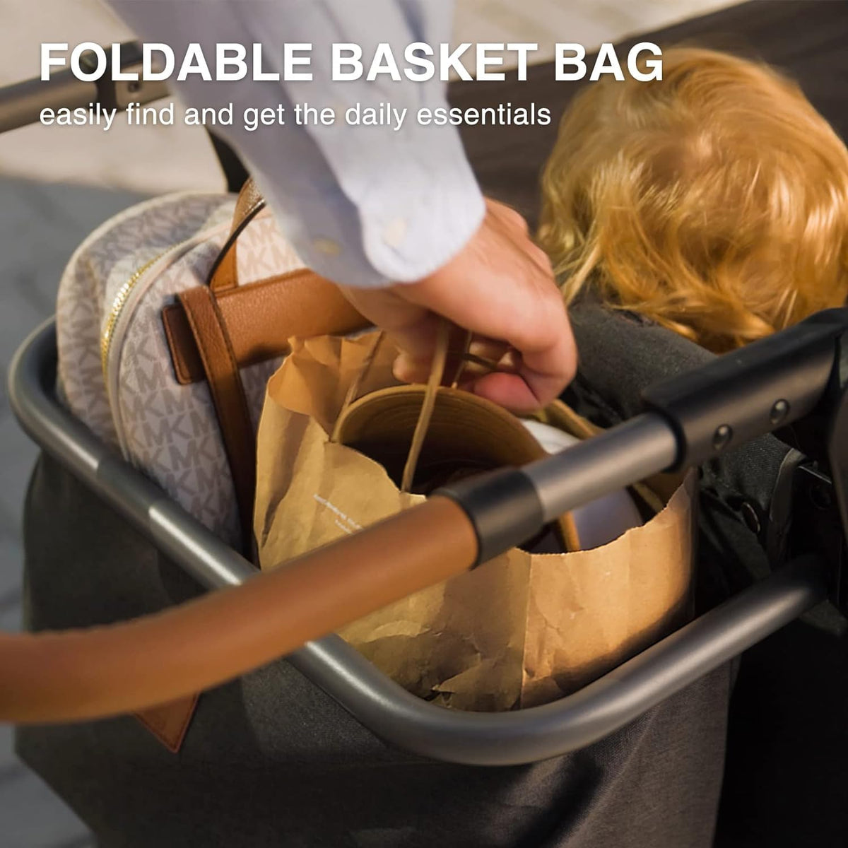 Folding travel wagon fits trunk for easy transport and storage
