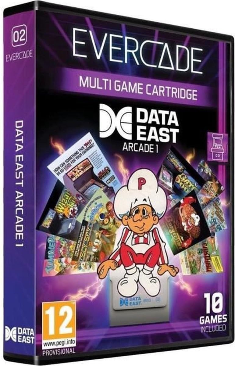 Evercade Blaze Data East cartridge cover art highlighting retro branding for nostalgia seekers.