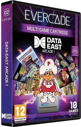 Evercade Blaze Data East cartridge cover art highlighting retro branding for nostalgia seekers.