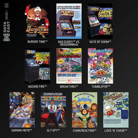 Evercade Blaze Data East cartridge DS compatibility image indicates portable retro play.