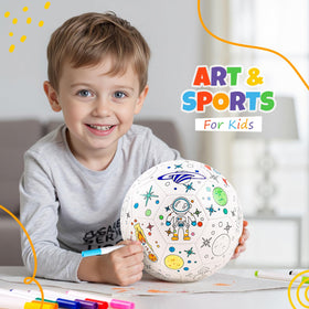 Everich Toy astronaut-themed color-your-own ball sparks imaginative play and artsy fun.