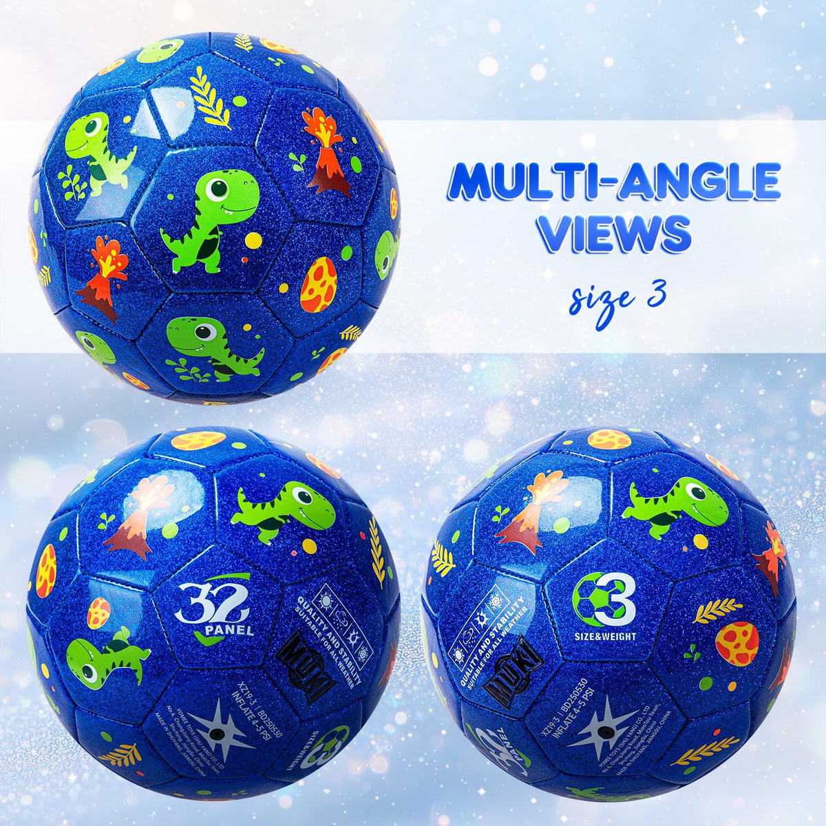 EVERICH TOY size 3 ball ideal for toddlers' first soccer drills.