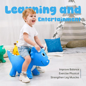 EVERICH TOY blue dino ride-on hopper ready for indoor outdoor fun