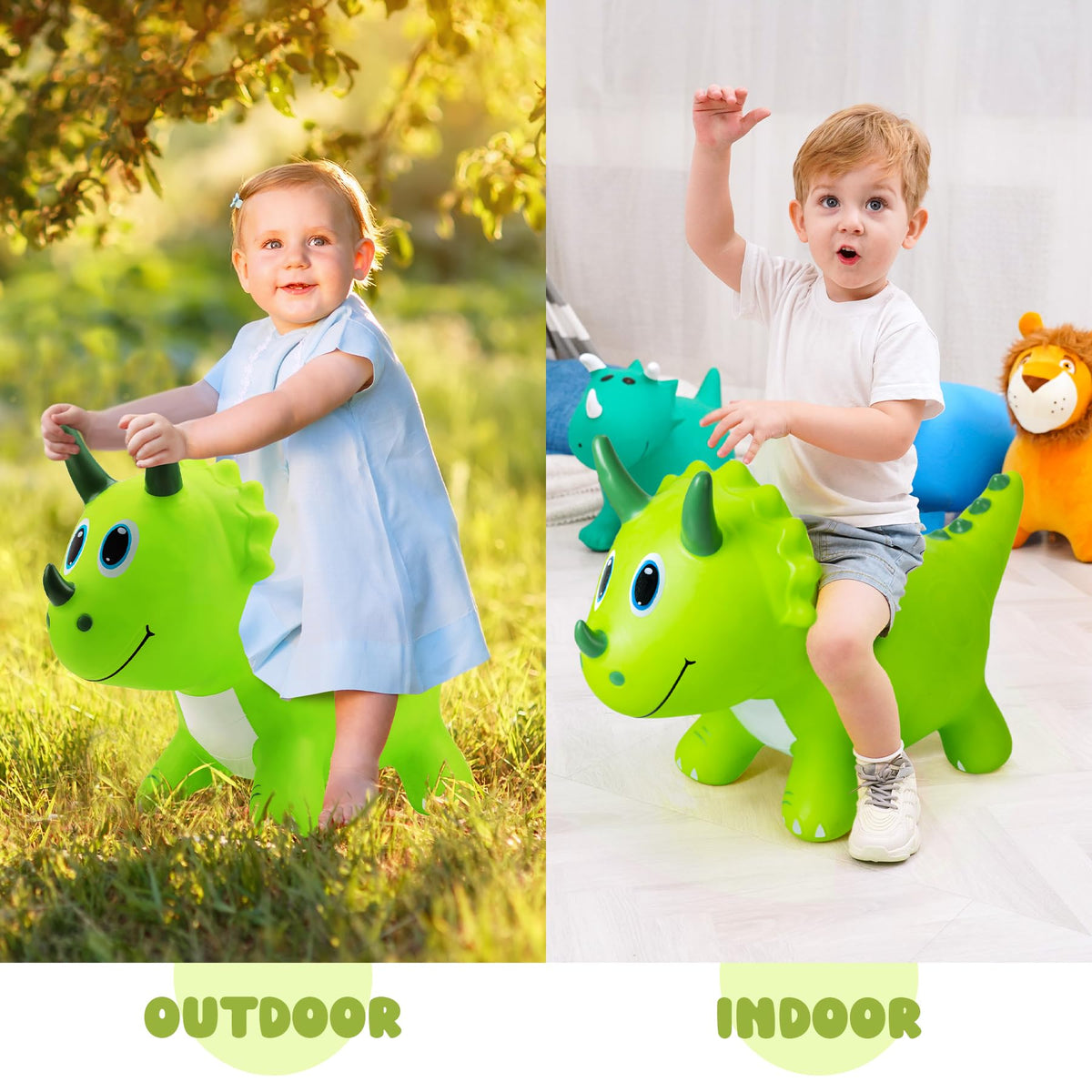 Everich Toy Dinosaur Bouncer packaging indicates a delightful gift