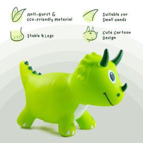 Everich Toy Dinosaur Bouncer child riding action during play