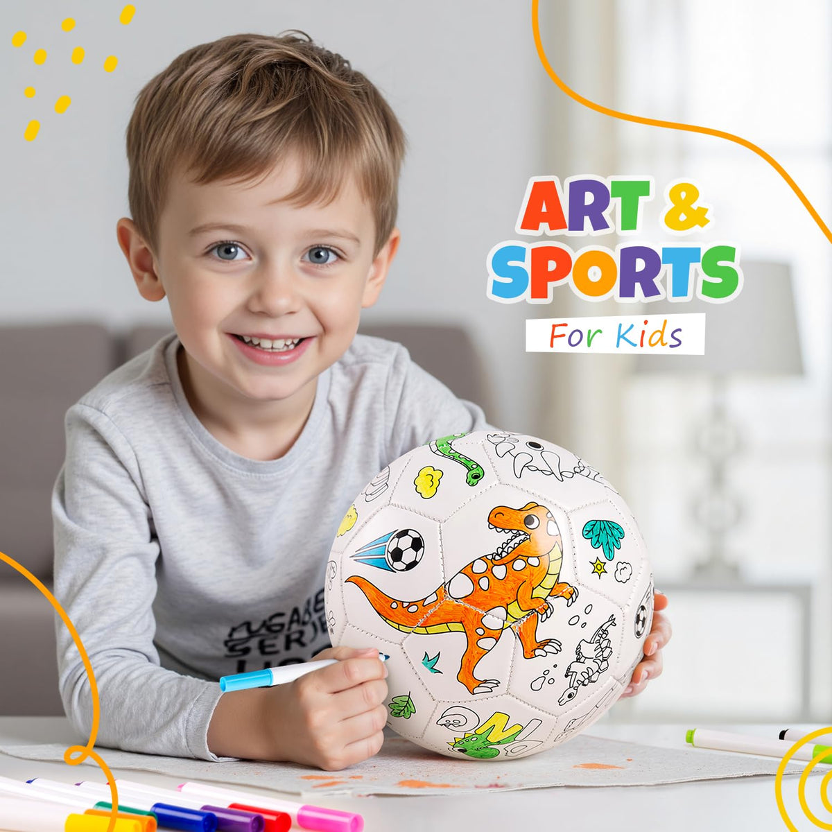 EVERICH TOY dinosaur-theme ball design inspires imaginative play and personalized sports gear.