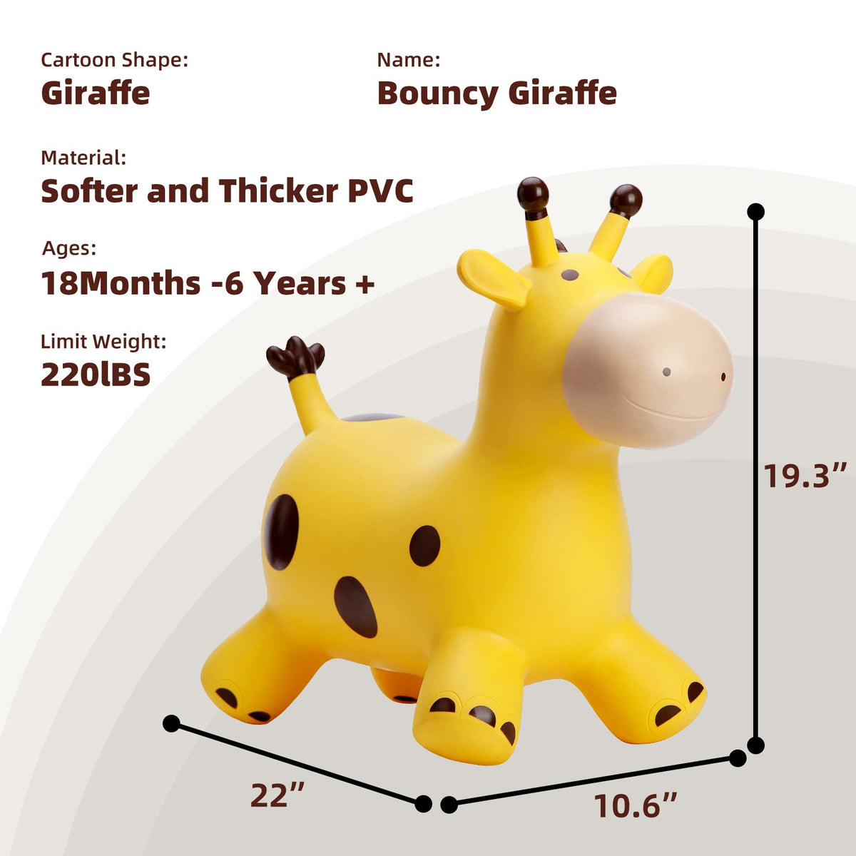 EVERICH TOY giraffe bouncy horse packaging showcases gift-ready presentation