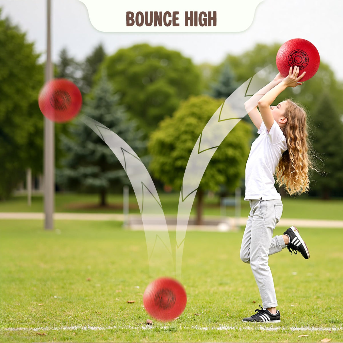 EVERICH TOY high-elasticity bounce ball ideal for kickball and four-square