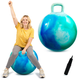 Everich Toy hopper ball 28in handle in use offers stable adult play.
