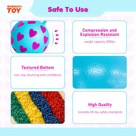 EVERICH TOY hopper ball anti-tip base enhances stability for young riders
