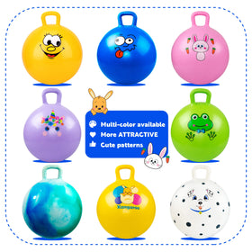 Everich Toy hopper ball with colorful patterns to spark imaginative play.