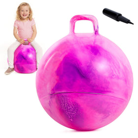 EVERICH TOY Hopper Ball with handle and cloud pattern for safe indoor and outdoor fun.