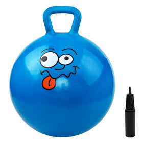 Everich Toy hopper ball with handle front view showing secure grip for safe play.