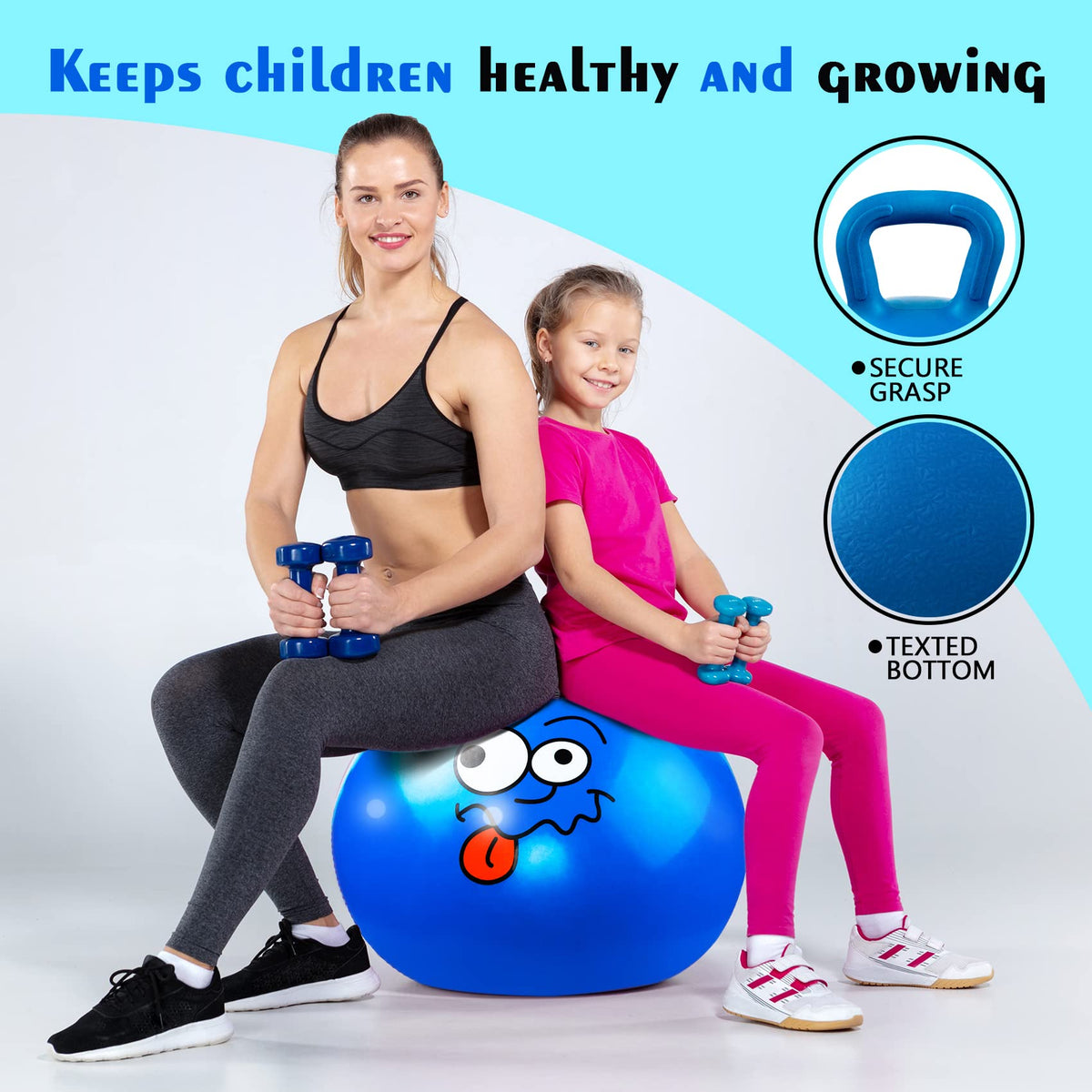 Indoor use of Everich Toy hopper ball for dynamic family games.