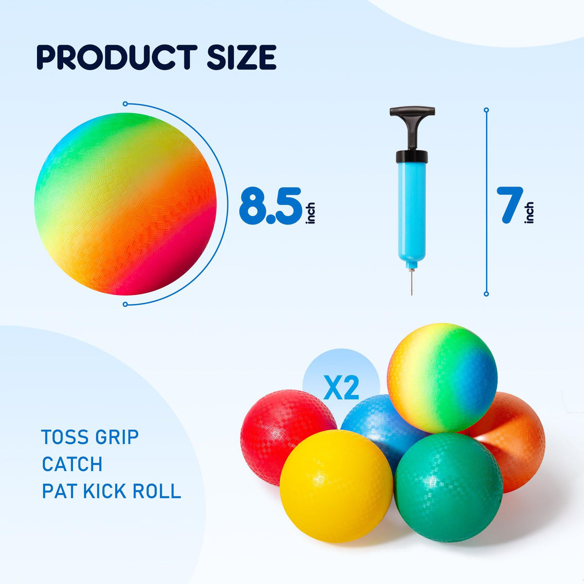 EVERICH TOY playground ball 8.5-inch textured grip for reliable handling